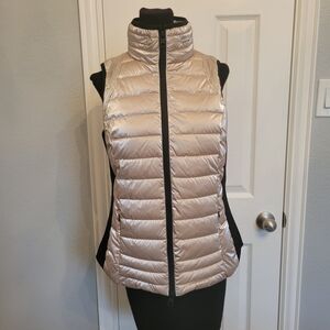 Blanc Noir Shimmering Rose Gold Puffer Vest